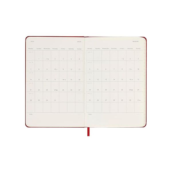 MOLESKINE 2025 18MONTH WEEKLY POCKET HARDCOVER NOTEBOOK SCARLET RED